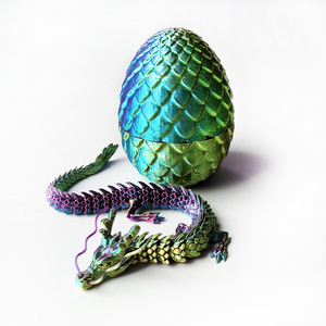 Ornamento Uovo <span class=keywords><strong>di</strong></span> Drago Stampato in 3D Fatto a Mano, Modellino Giocattolo <span class=keywords><strong>di</strong></span> Drago Cinese in Plastica, <span class=keywords><strong>Personaggi</strong></span> <span class=keywords><strong>di</strong></span> <span class=keywords><strong>Frozen</strong></span>, Regalo Drago Articolato 1/12 - Product Image 1