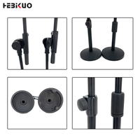 Support de microphone de bureau pliable et réglable HEBIKUO M-220, accessoires professionnels pour le direct