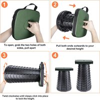 Benutzer definierte Outdoor Camping tragbare Stuhl mikroskop isch versenkbare zusammen klappbare Teleskop klappbare osmanische Hocker mit Kissen auflage