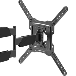 Support mural TV pivotant pour best-sellers, bras simple, adaptateurs 400x400mm, compatible 26-55'' LCD, inclinable, en acier entièrement soudé, bras simple 400x - Product Image 6