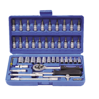 Kit d'outils à main en acier au carbone de 46 pièces, jeu de clés à douilles de qualité supérieure, OEM