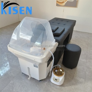 Sillón de Lavado de Cabello Profesional Kisen para Salón, con Masaje, Terapia de Agua para la Cabeza, Tanques de Almacenamiento y Circulación - Product Image 5