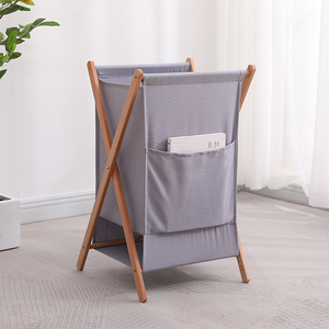 Cesto <span class=keywords><strong>para</strong></span> la <span class=keywords><strong>ropa</strong></span> sucia, cesta grande con soporte de madera <span class=keywords><strong>para</strong></span> dormitorio, baño y hogar - Product Image 5