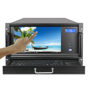 Rackmount 6U 19 zoll Industrial PC Server Cases mit HD Touch Screen EATX Server Chassis mit ATX PSU VGA