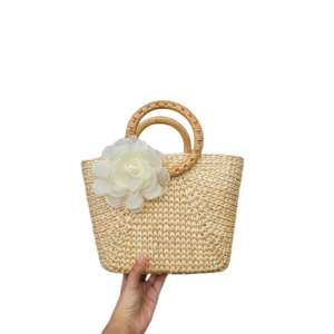 Haute qualité brun clair classique jacinthe d'eau bambou tissé stockage rotin directement Vietnam vacances décorations osier artisanat - Product Image 3