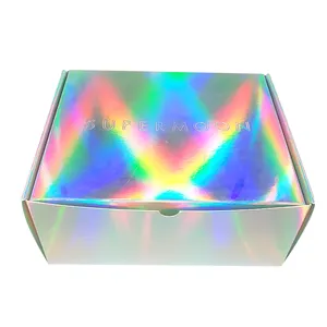 Clothes Packaging Custom Holographic Colorful Type Corrugated Paper Mailer Gift Shipping Box