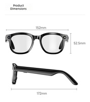 Lunettes de traduction intelligentes IA avec appareil photo, enregistrement vocal, commande par bouton tactile et fonction de chat avancée