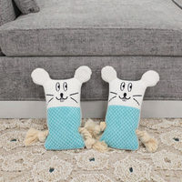 Nouveauté 2026 : Jouets interactifs pour animaux de compagnie en peluche avec corde, modèles lapin, chat, canard, rat, résistants aux morsures, jouets couineurs pour chiens – Vente en gros