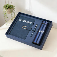 Set de Regalo Corporativo Personalizado, Cuaderno de Cuero A5 con Bolígrafo y Vaso, Logotipo Personalizado para Promoción