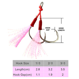 Teaser hk004 bờ câu cá đôi cá Móc giá rẻ Jig lure móc số lượng lớn câu cá jigging Hỗ trợ móc - Product Image 4