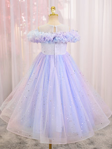 Vestido de <span class=keywords><strong>Princesa</strong></span> para Niñas, <span class=keywords><strong>Disfraz</strong></span> de Fiesta de Cumpleaños, Vestido de Gala, Ropa Infantil al por Mayor, Vestido Largo de Navidad con Flores para Boda - Product Image 4
