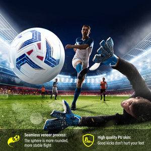 2023-2024 Ballon de football <span class=keywords><strong>en</strong></span> cuir PU de haute qualité Logo personnalisable Taille 5 Football de compétition italien de l'usine - Product Image 4