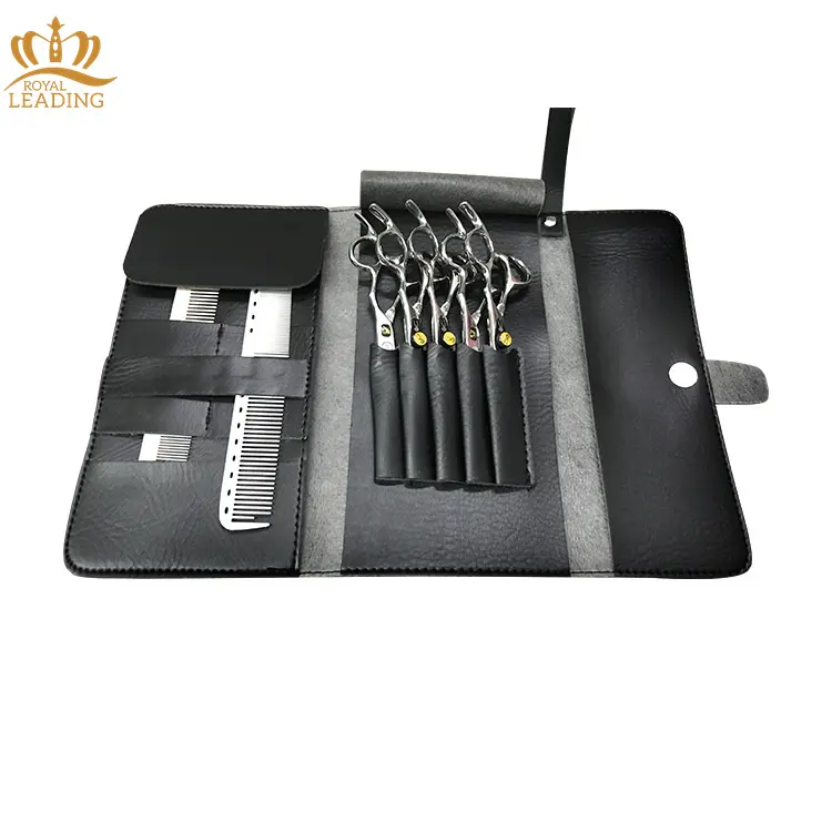 High Quality Retro Hair Stylist Scissors Roll Up Holder Pouch Cases Tools Holster Bag For Hairdressers