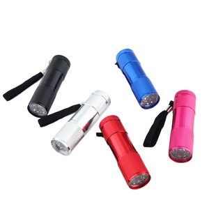 Advertising Wholesale Hot Sale Led Uv Flashlight Multifunctional Waterproof 9 Led Uv Flashlight With Battery