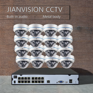 Jianvision 4k 8MP POE NVR IP hệ thống Vandalproof 16 kênh kim loại Dome Camera 2.8mm góc rộng CMOS cảm biến được xây dựng trong mic cho - Product Image 5