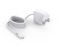 Cargador GaN USB-C de 45W con Cable Fijo, Compatible con Teléfono Móvil/Auriculares/Audífonos/Laptop/Reloj Inteligente, Enchufe para Reino Unido, Australia, Estados Unidos, Unión Europea e India