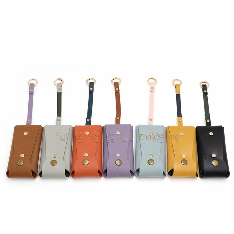 YY Brand PU Leather Car Key Holder Pouch - Model YY2025041801 - Customizable Leather Key Case
