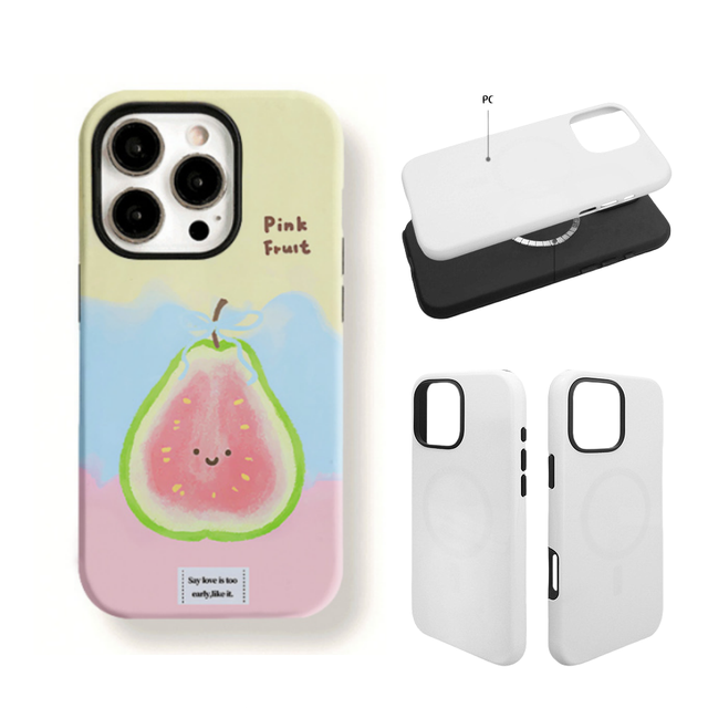 Magnet 2 in 1 Sublimation Phone case Magnetic Mobile Cell Cover Custom DIY Wireless Charging 3D Printing for iPhone 17 16 15 14