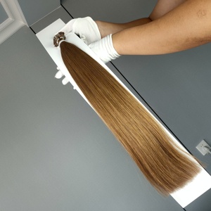 ผมต่อแบบ I-Tip สีบลอนด์ แท้ 100% คุณภาพพรีเมียมสำหรับร้านเสริมสวย ขายส่งแบบ Full Cuticles - Product Image 1