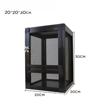Cage pour reptiles Boîte d'élevage en alliage d'aluminium Cage pour caméléon Ventilation de boîte à reptiles détachable