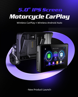 Pantalla Carplay Android Auto de 5 Pulgadas para Motocicleta, Sistema de Navegación GPS Inalámbrico a Prueba de Agua para BMW