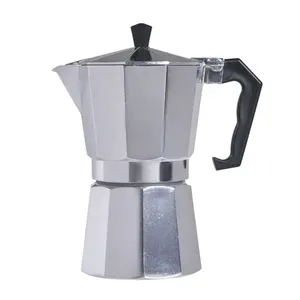 Vendita calda Classic Stovetop Espresso Maker per ottimo caffè Espresso forte aromatizzato Classic Italian Style 3 Espresso Cup Moka Pot