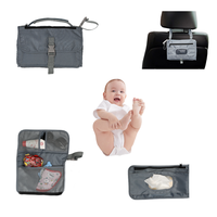 Fournitures pour bébé portables Sac à couches en polyester imperméable avec sac de voyage pour changeur de couches pour les soins de bébé en déplacement