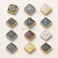 Fábrica OEM ODM 12mm Metal Aleación de zinc Redondo Botón de presión Camisa Thobe Kurta Patrón Logo Botones a presión personalizados para prendas musulmanas
