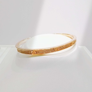 Custom Plata 925 Sterling <b>Silver</b> Geometric Classic <b>Bracelet</b> Luxury Rhinestone Inlay Everyday Gold Plated Fashion Simple <b>Bangles</b> - Product Image 3