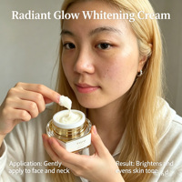 Crème éclaircissante au glutathion et aux perles avec acide kojique et vitamine C - Crème anti-âge pour le visage pour la réduction des taches brunes