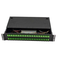 Boîtier de terminaison de fibre optique 2U 48 cœurs SC APC pour montage en rack ODF, panneau de brassage de fibre optique pour réseau CATV FTTH