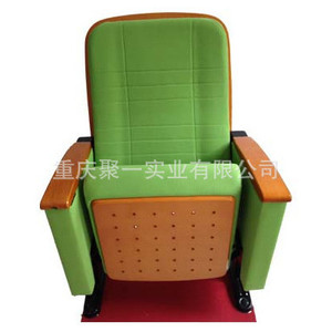 Silla de Teatro Tapizada en Metal con Reposabrazos para Auditorio, Escuela, Hotel - Product Image 4