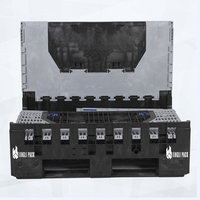 Grand conteneur pliable robuste 1200x1000x975 Dernier modèle boîte-palette industrielle en plastique Empilable
