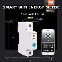 Medidor de Energía Inteligente Monofásico WIFI XBT TY-63WIFI, Monitorización de KWh, Interruptor Automático, Temporizador, Relé MCB 63A 6kA, 230V 50/60Hz