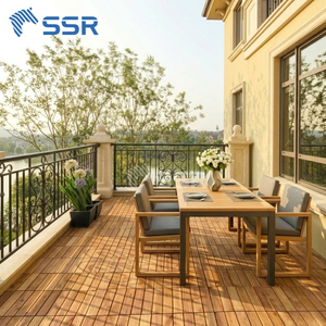 Teak 6 Slat Acacia Wood Decking <b>Tiles</b> Outdoor <b>Interlocking</b> Floor <b>Tiles</b> Eco-friendly, Aesthetically Pleasing, Modern Design - Product Image 5