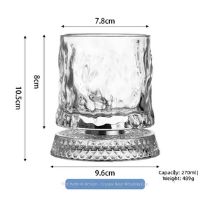<span class=keywords><strong>Verre</strong></span> à whisky rotatif de luxe avec base en cristal pour bar à domicile - Product Image 2