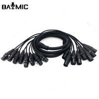 Câble serpent personnalisable 8 10 12 16 24 32 canaux 20 30 50 mètres XLR signal audio scène performance câble serpent