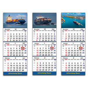 Calendario Chino Tradicional de Alta Calidad, Calendario de Pared de Papel <span class=keywords><strong>con</strong></span> Logotipo Personalizado, Calendario de Pared de 3 Meses para Regalos Corporativos - Product Image 3
