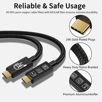 Ultra-haute vitesse USB4 80Gbps 16K Thunderbolt 5 USB C vers USB C câble de chargeur rapide 240W Type C Gen4 transfert de données pour Macbook