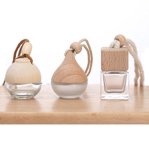 <strong>Refillable</strong> 8ml Empty Essential Oil <strong>Diffuse</strong> <strong>Car</strong> Perfume Bottle Simple Hanging Bottle <strong>Car</strong> Air Freshnner With Wooden - Product Image 5