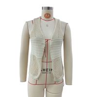 Pull en maille ajourée d'été pour femme, personnalisable avec logo, fabriqué par des fabricants de tricots 2026