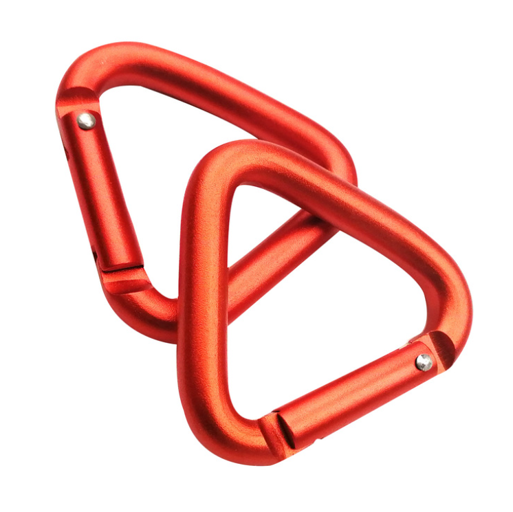 Высококачественный цветной треугольный алюминиевый карабин