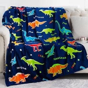 Manta de Franela con Estampado de Dibujos Animados al por Mayor, Manta de Felpa con Diseño de Unicornio que Brilla en la Oscuridad para Niños - Product Image 4