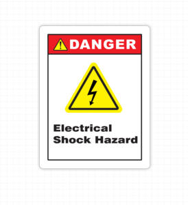 Panneau d'avertissement de risque de choc électrique industriel, panneau de sécurité haute tension, panneau mural de signalisation de danger, plaque de signalisation de prudence - Product Image 1