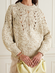 Suéter <span class=keywords><strong>de</strong></span> Lana Tejido Personalizado <span class=keywords><strong>para</strong></span> Mujer, Estilo Jacquard, Talla Grande - Product Image 2