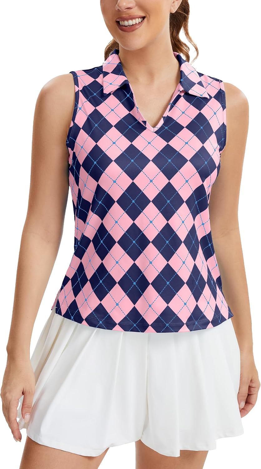 Pink blue argyle