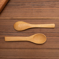 Mini Cuillères à Thé en Bois Écologiques avec Logo Personnalisé, Cuillère à Thé en Bambou en Stock pour Café, Confiture, Sels de Bain – Cuillère de Service