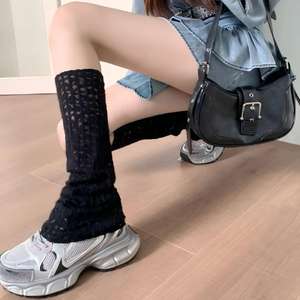Женские кружевные вязаные гетры-носки до колена, эластичные, модные, повседневные, стильные, теплые, уютные, аксессуар для образа - Product Image 2