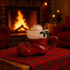 Mug en céramique en forme de botte de Noël, style vintage, mignon, idéal pour les fêtes, cadeau créatif pour Halloween, Noël, Pâques, pour usage en <span class=keywords><strong>café</strong></span> - Product Image 2