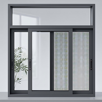Ventana Corredera de Aluminio con Rotura de Puente Térmico para el Hogar, Ventana con Aislamiento de Radiación de Doble Vidrio Templado, Resistente a Huracanes e Impermeable